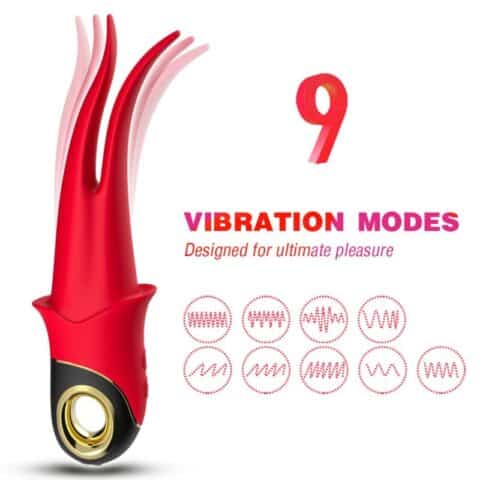 Vibrateur shadow double tête teasing rouge — ARMONY