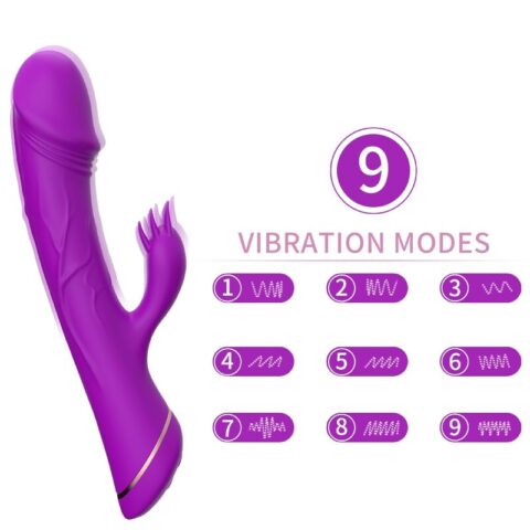 Gode vibrateur lapin silicone violet — ARMONY