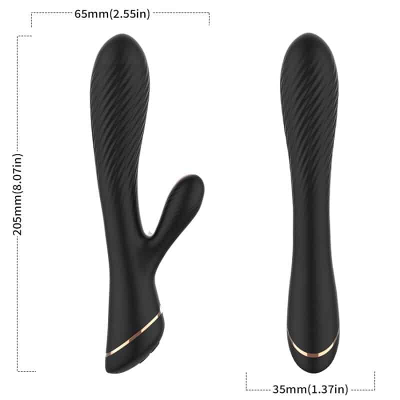 Vibrateur lapin silicone noir — ARMONY, vue 3