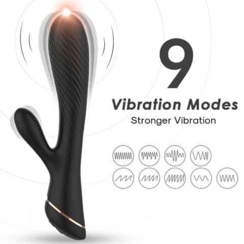 Vibrateur lapin silicone noir — ARMONY