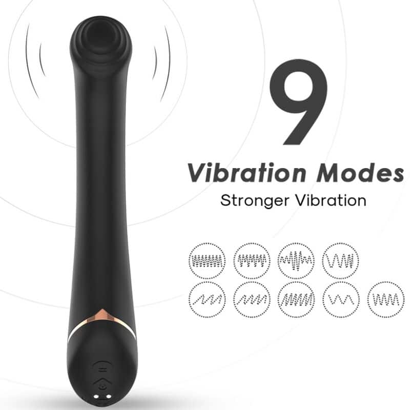 Vibrateur falt head silicone noir — ARMONY