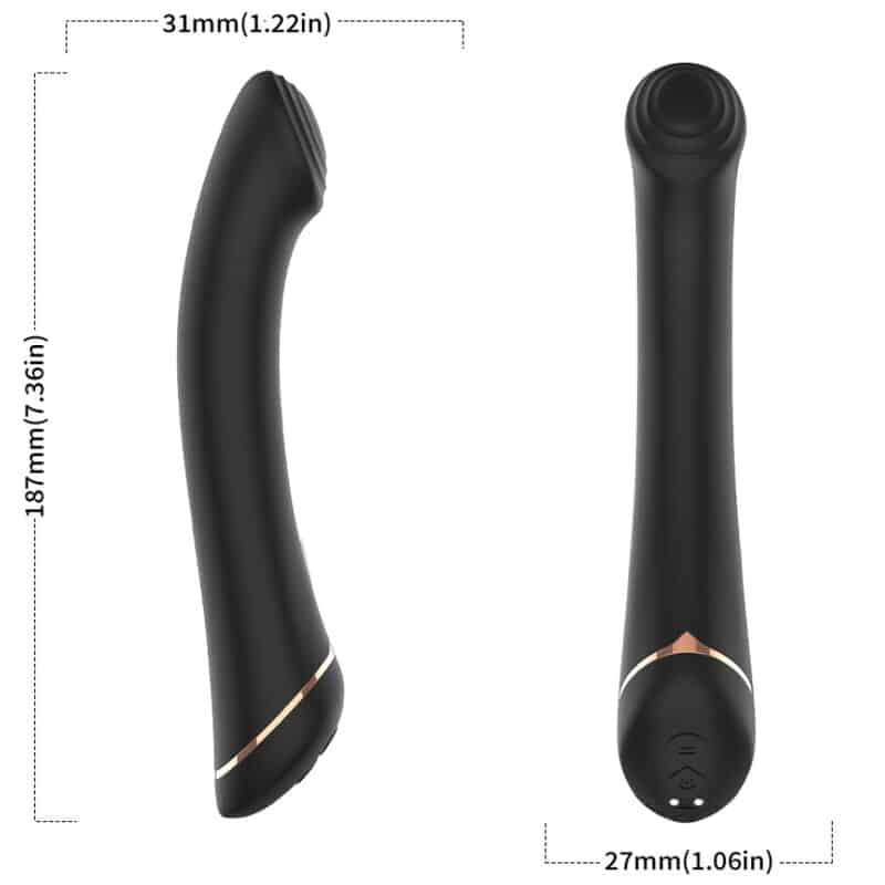 Vibrateur falt head silicone noir — ARMONY, vue 3