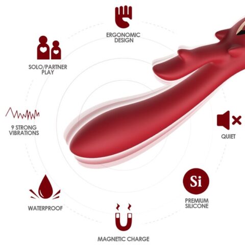 Vibrateur ELK rabbit courbe rouge — ARMONY