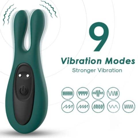 Stimulateur & vibrateur lapin vert — ARMONY