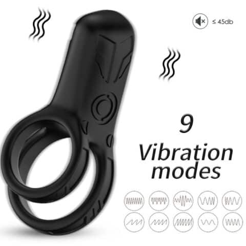 Vibrateur double anneau noir — ARMONY