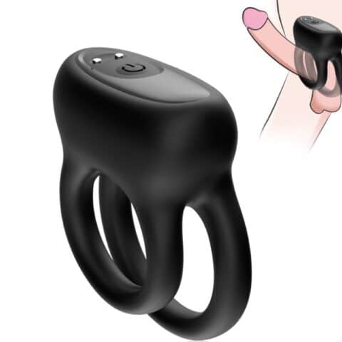 Vibrateur double anneau noir — ARMONY