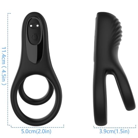 Vibrateur double anneau noir — ARMONY
