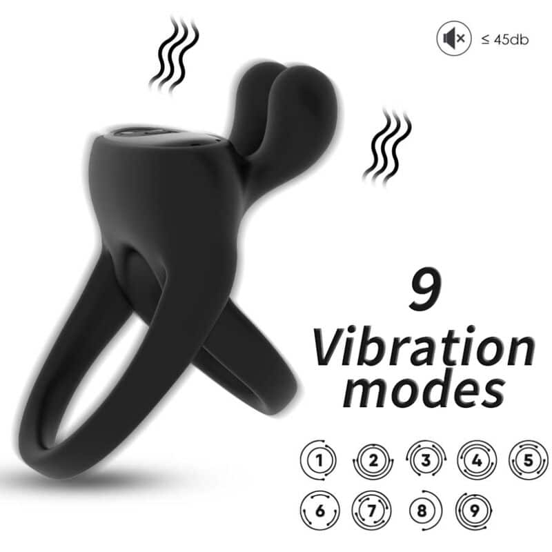 Anneau vibrateur lapin noir — ARMONY