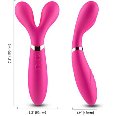 Y-wand massage & vibrateur double tête fuchsia — ARMONY