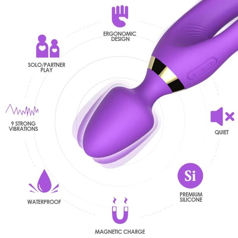 Masseur & vibrateur lapin violet — ARMONY, vue 3