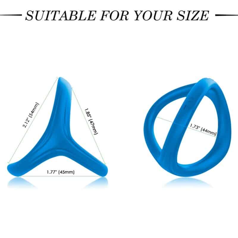 Bague double silicone tresor bleu — ARMONY, vue 2