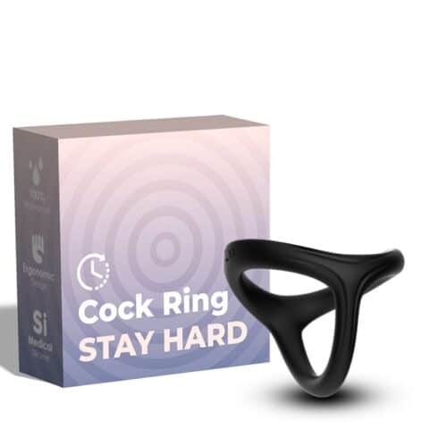 Bague tresor double silicone noir — ARMONY