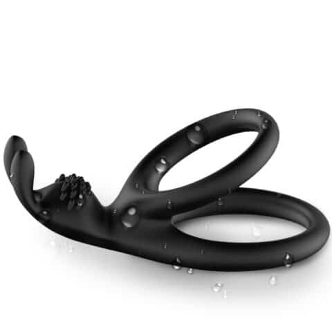 Bague double lapin tensy noir — ARMONY