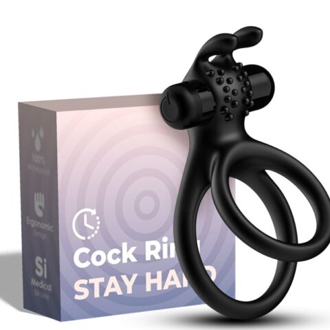 Anneau vibrateur double traveler pour couples lapin noir — ARMONY