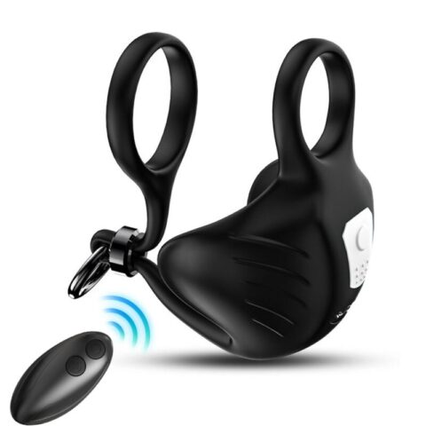 Anneau vibrateur manta scrotum télécommande noir — ARMONY