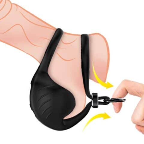 Anneau vibrateur manta scrotum noir — ARMONY