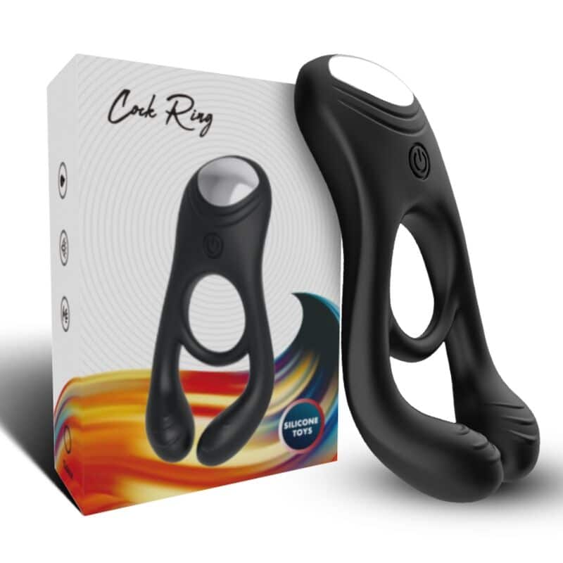 Jouet à anneau vibrateur double veyron pour couples noir — ARMONY, vue 3