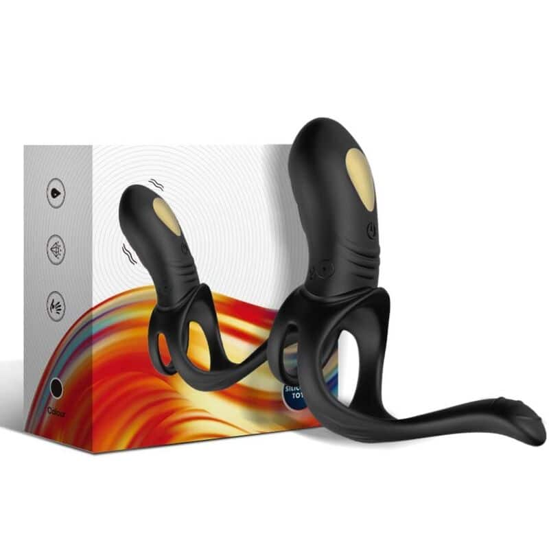 Vibrateur jumper ring pour couples & plug anal noir — ARMONY, vue 3