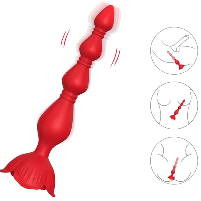 Vibrateur rose pagode & plug anal rouge — ARMONY, vue 2