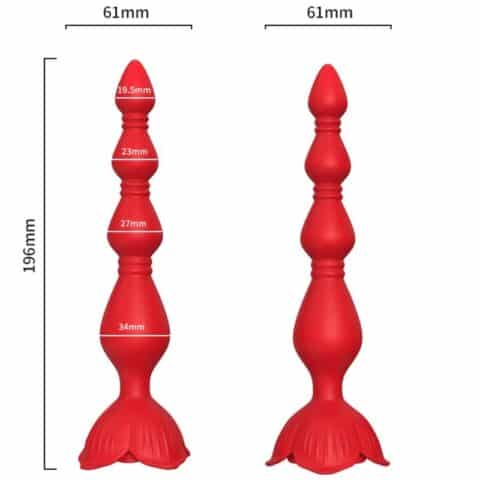 Vibrateur rose pagode & plug anal rouge — ARMONY