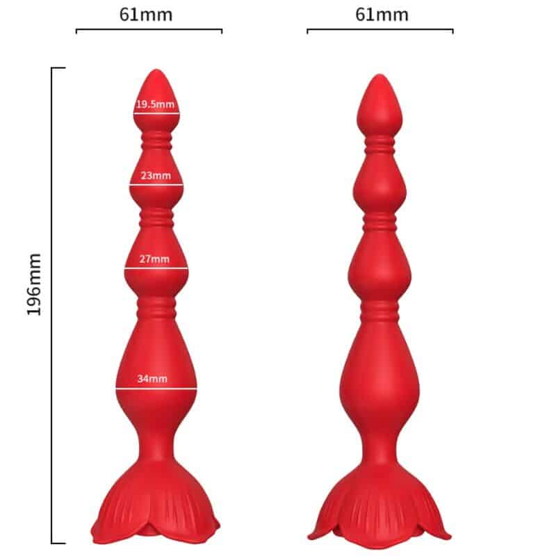 Vibrateur rose pagode & plug anal rouge — ARMONY
