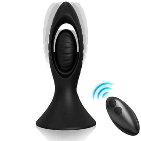 Vibrateur & plug anal silicone noir — ARMONY