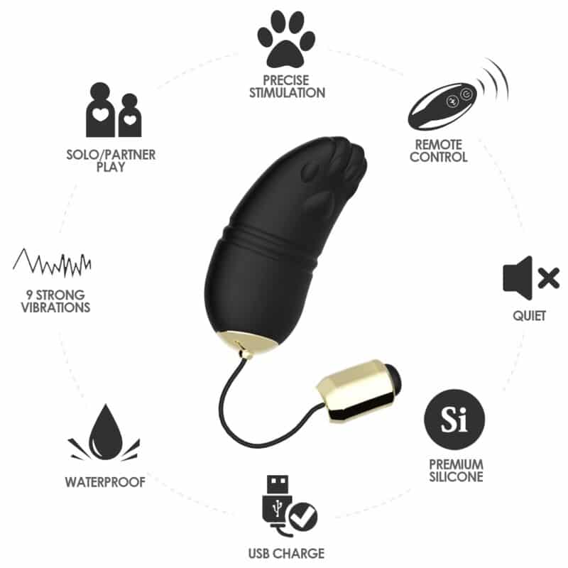 Vibrateur kitty EGG télécommande g-spot noir — ARMONY, vue 2