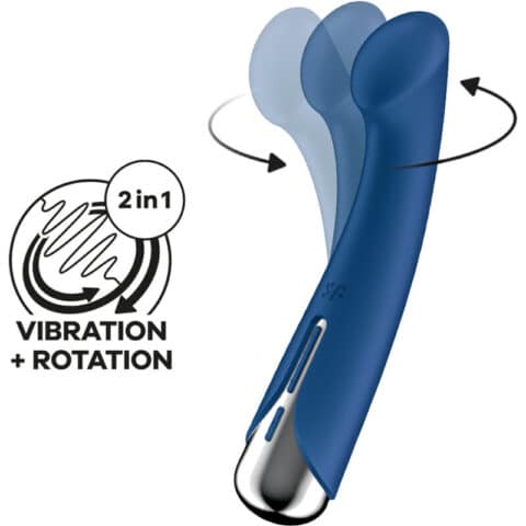 Spinning g-sport 1 vibrateur rotator bleu — SATISFYER