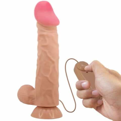Série sliding skin gode réaliste avec ventouse sliding skin télécommande flesh 24 CM — PRETTY LOVE