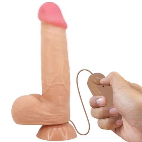 Série sliding skin gode réaliste avec ventouse sliding skin télécommande flesh 21,8 CM — PRETTY LOVE