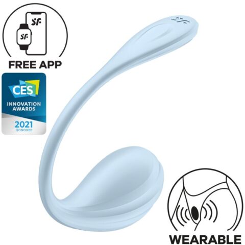 Application gratuite stimulateur de point G pétale lisse bleu ciel — SATISFYER