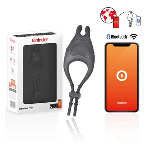 Anneau vibrateur réglable rechargeable pampa avec stimulateur de clitoris 10 vitesses - application gratuite