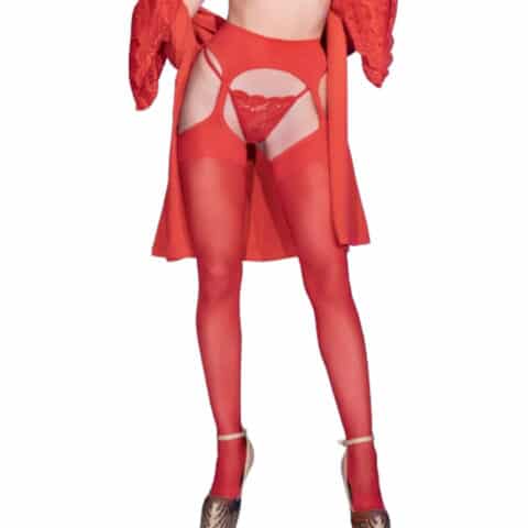 BAS Jarretière ROUGE S/M — CHILIROSE
