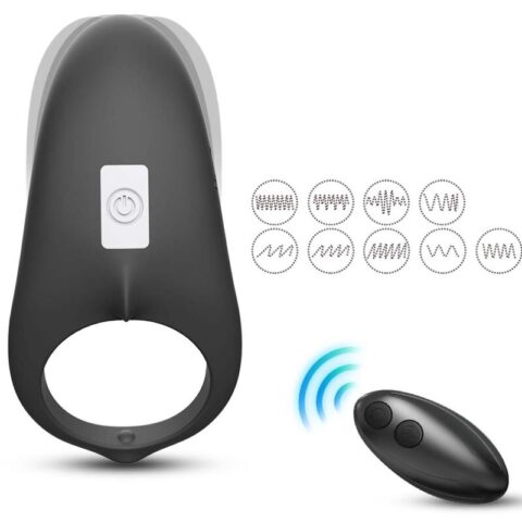 Anneau vibrateur shark pour couples télécommande noir — ARMONY