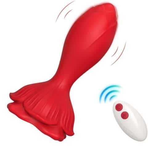 Vibrateur rose & plug anal petite télécommande rouge — ARMONY