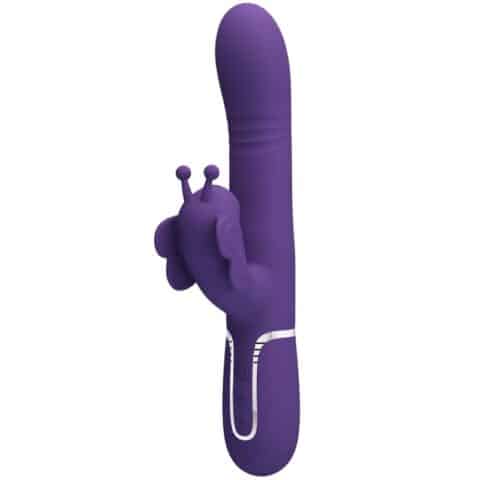 Vibrateur multifonction lapin 4 en 1 papillon violet — PRETTY LOVE