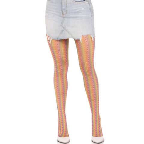Bas au crochet multicolore — LEG AVENUE
