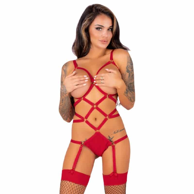 Thiara LC 20213 ensemble corps + bas rouge S/M — LIVCO CORSETTI FASHION