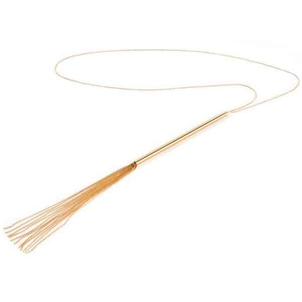 Magnifique collier chaîne / fouet métal — BIJOUX INDISCRETS