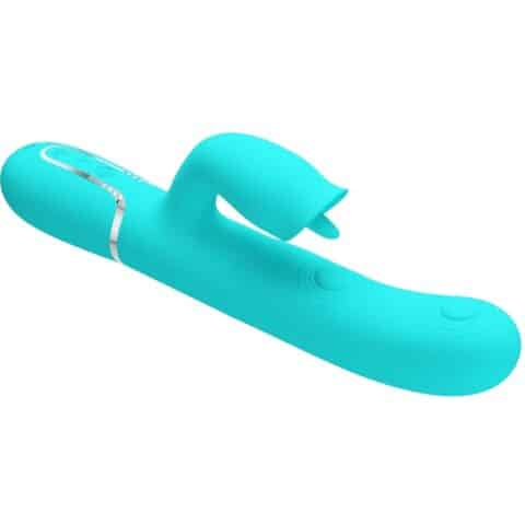 Vibrateur lapin à lécher vert aqua — PRETTY LOVE