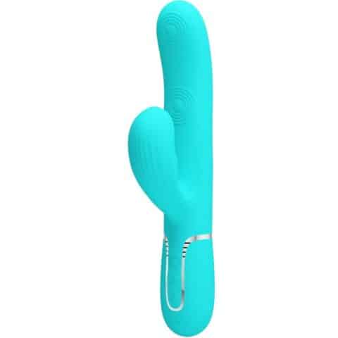 Perlita vibrateur multifonction 3 en 1 point G vert aqua — PRETTY LOVE