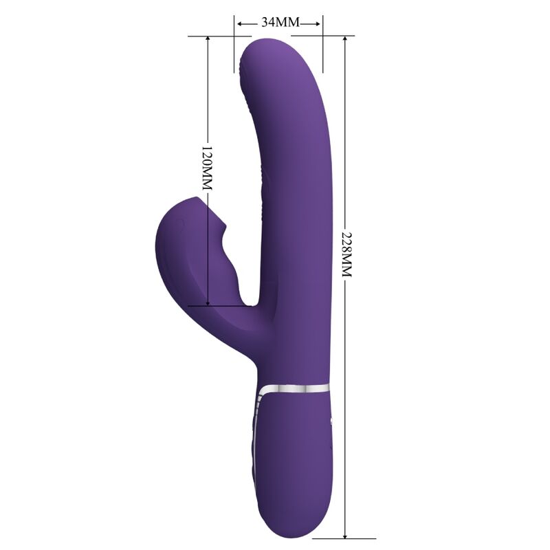 Perlita vibrateur g-spot 3 en 1 multifonction violet — PRETTY LOVE, vue 8
