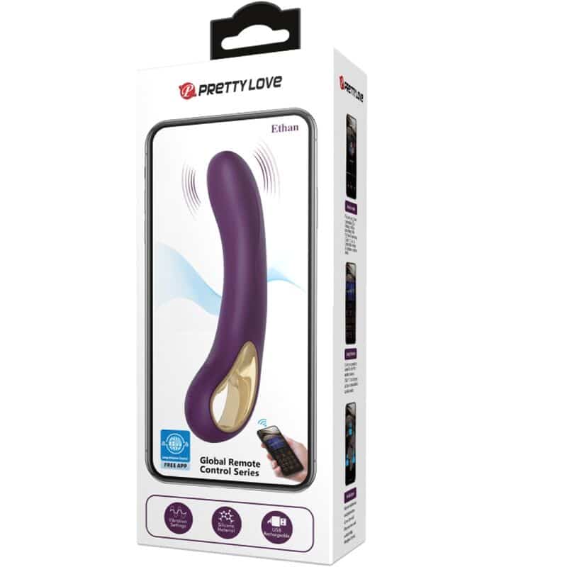 Ethan vibrateur rechargeable violet — PRETTY LOVE, vue 17