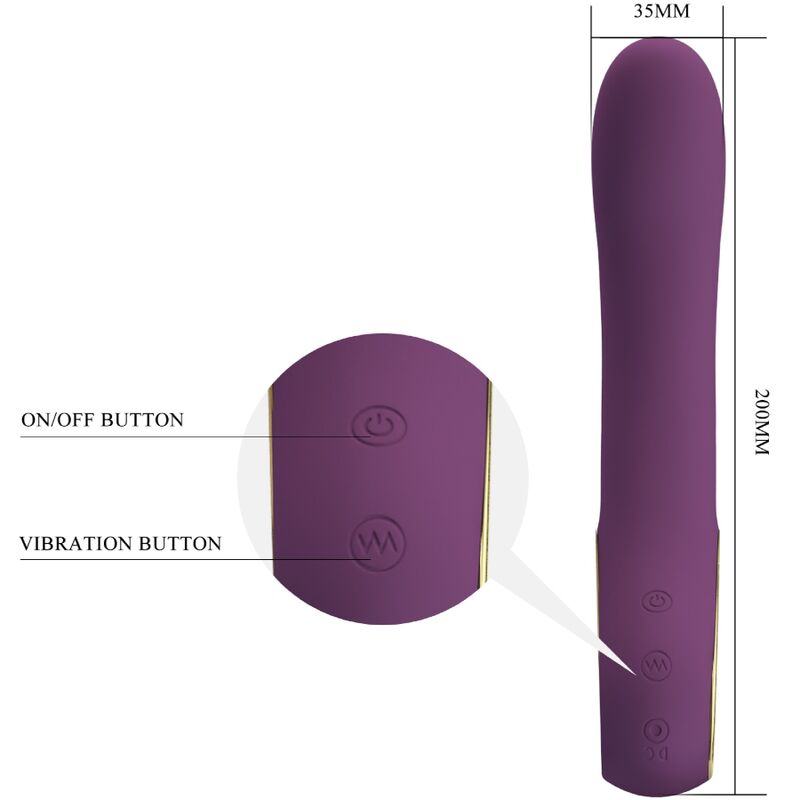 Ethan vibrateur rechargeable violet — PRETTY LOVE, vue 5