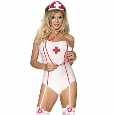 Costume dinfirmière sexy avec teddy S/M — SUBBLIME