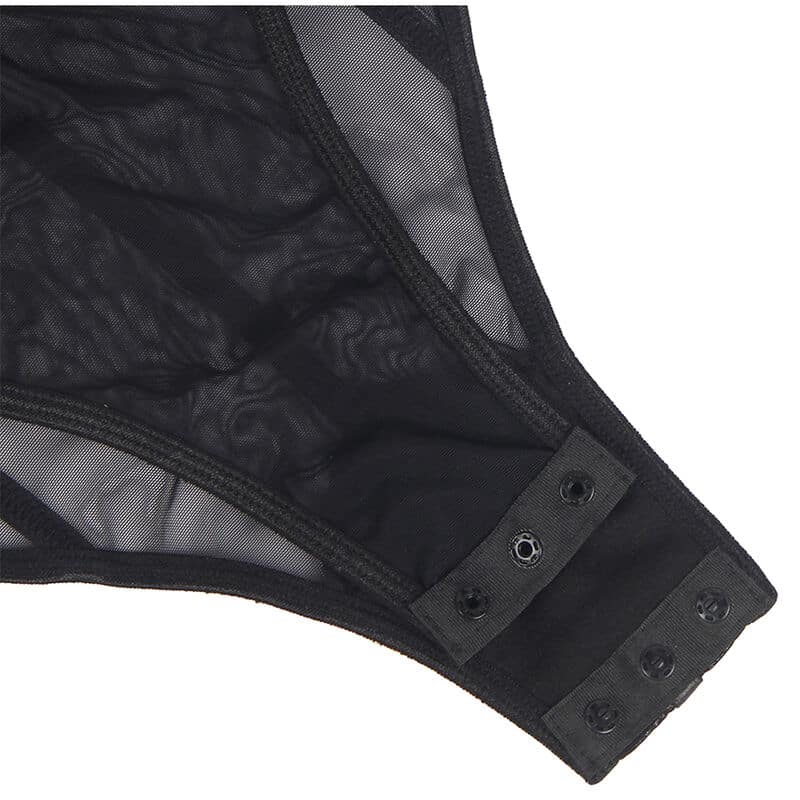 Body noir bretelles chaîne S/M — SUBBLIME, vue 9