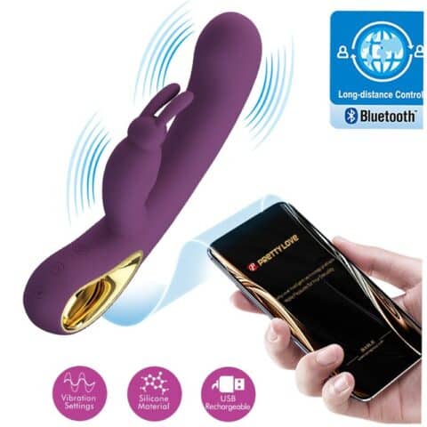 Liam vibrateur lapin et stimulateur de point G violet — PRETTY LOVE