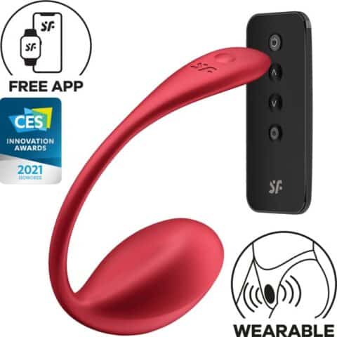 Shiny petal stimulateur à télécommande à distance G point rouge application gratuite — SATISFYER