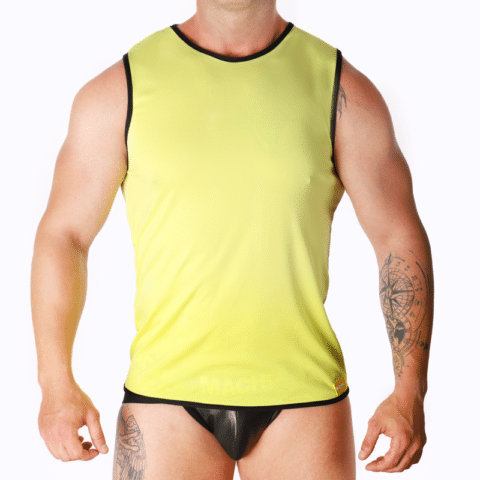 T-shirt jaune L/XL — MACHO