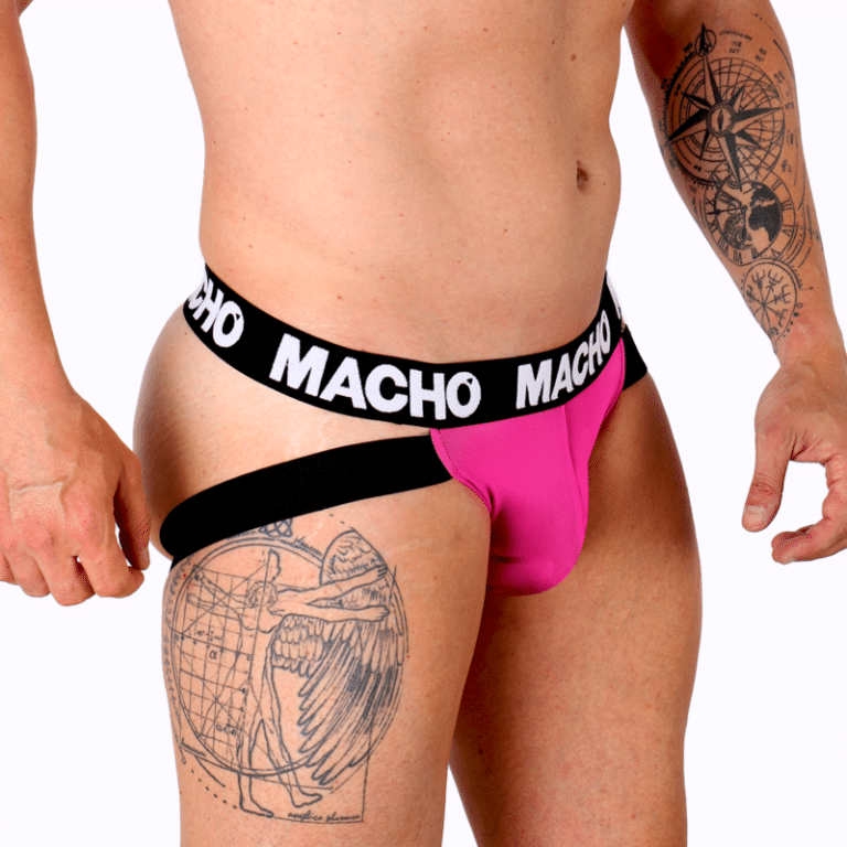 MX28FR jock rose néon M — MACHO, vue 2